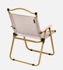 Frolic Fabric Folding Chair In Brown Finish