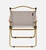Frolic Fabric Folding Chair In Brown Finish