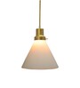 Frost Cone Vintage Adjustable Hanging Pendant Light with White Frosted Glass Shade