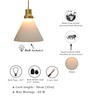 Frost Cone Vintage Adjustable Hanging Pendant Light with White Frosted Glass Shade