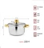 Frost Stainless Steel  Induction Friendly 2.3 Ltr Casserole