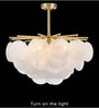 Frosted Glass Disc Chandelier in Gold Finish