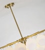 Frosted Glass Disc Chandelier in Gold Finish