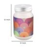 Frosted Glass Jar With Handle & Straw, Multicolor Shell Print, 400Ml