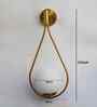 Frosted Globe Brass Wall Light