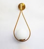 Frosted Globe Brass Wall Light