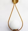 Frosted Globe Brass Wall Light