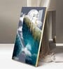 Frosted Heights Glass Finish Vertical Wall Art