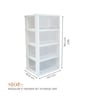 Frosted White 5-Drawer Modular Storage Unit 128.26L Smooth-Glide Polypropylene Drawers
