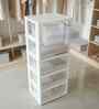 Frosted White 6-Drawer Modular Storage Unit 159.01L Smooth-Glide Polypropylene Drawers