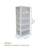 Frosted White 6-Drawer Modular Storage Unit 159.01L Smooth-Glide Polypropylene Drawers