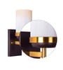 Caged Metal Wall Mounted Uplight Sconce (White)