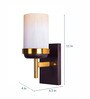 Caged Metal Wall Mounted Uplight Sconce (White)
