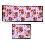 Fruit & Drink Digital Printed Max Absorbant Kitchen Floor Runner with Mat Combo