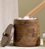 Fryst Brown Mango Wood Ice Bucket with Glass Insert