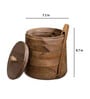 Fryst Brown Mango Wood Ice Bucket with Glass Insert