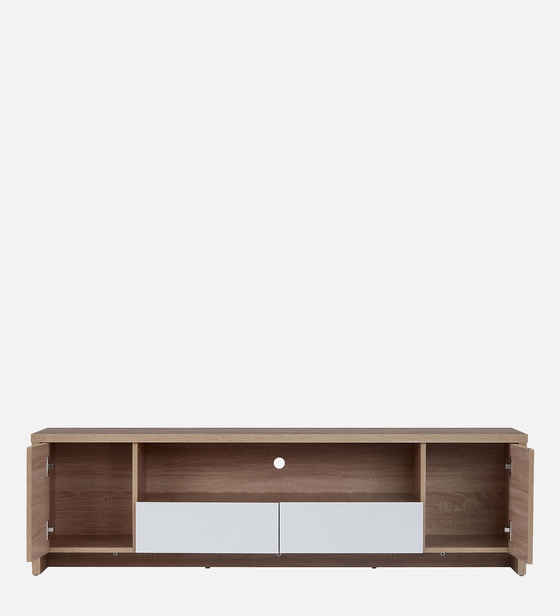 Buy Fusion TV Console for TVs in Oak & Glossy White Finish for TVs up