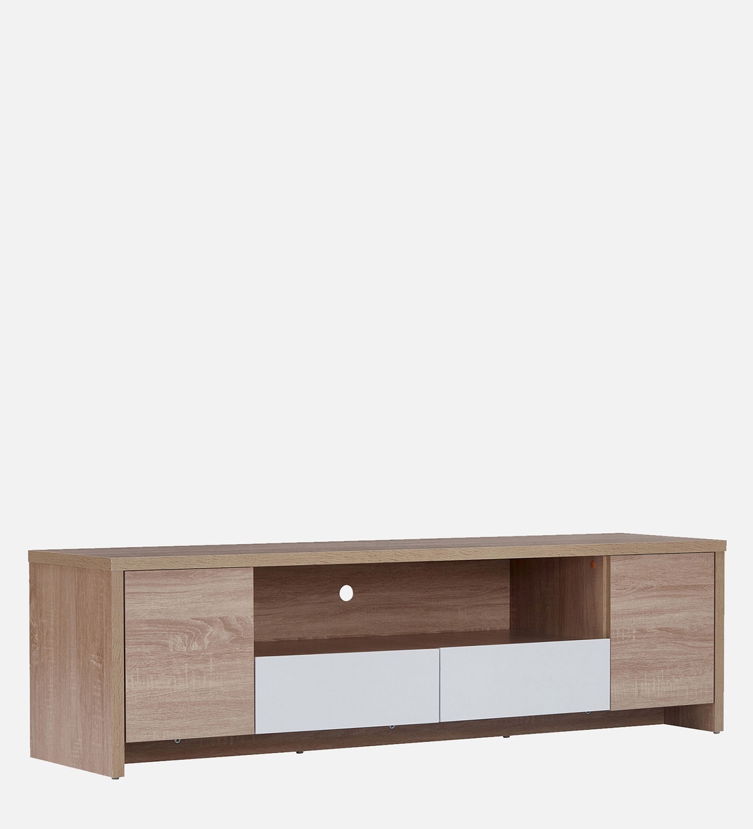Buy Fusion TV Console for TVs in Oak & Glossy White Finish for TVs up