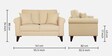 Fuego Fabric 2 Seater Sofa In Beige Colour