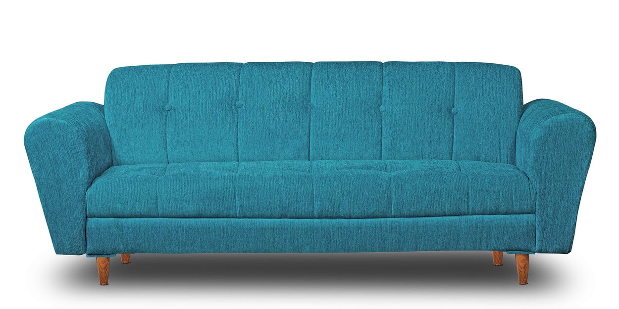 Buy Milan 3 Seater Sofa In Sky Blue Colour By Seventh Heaven Online ...