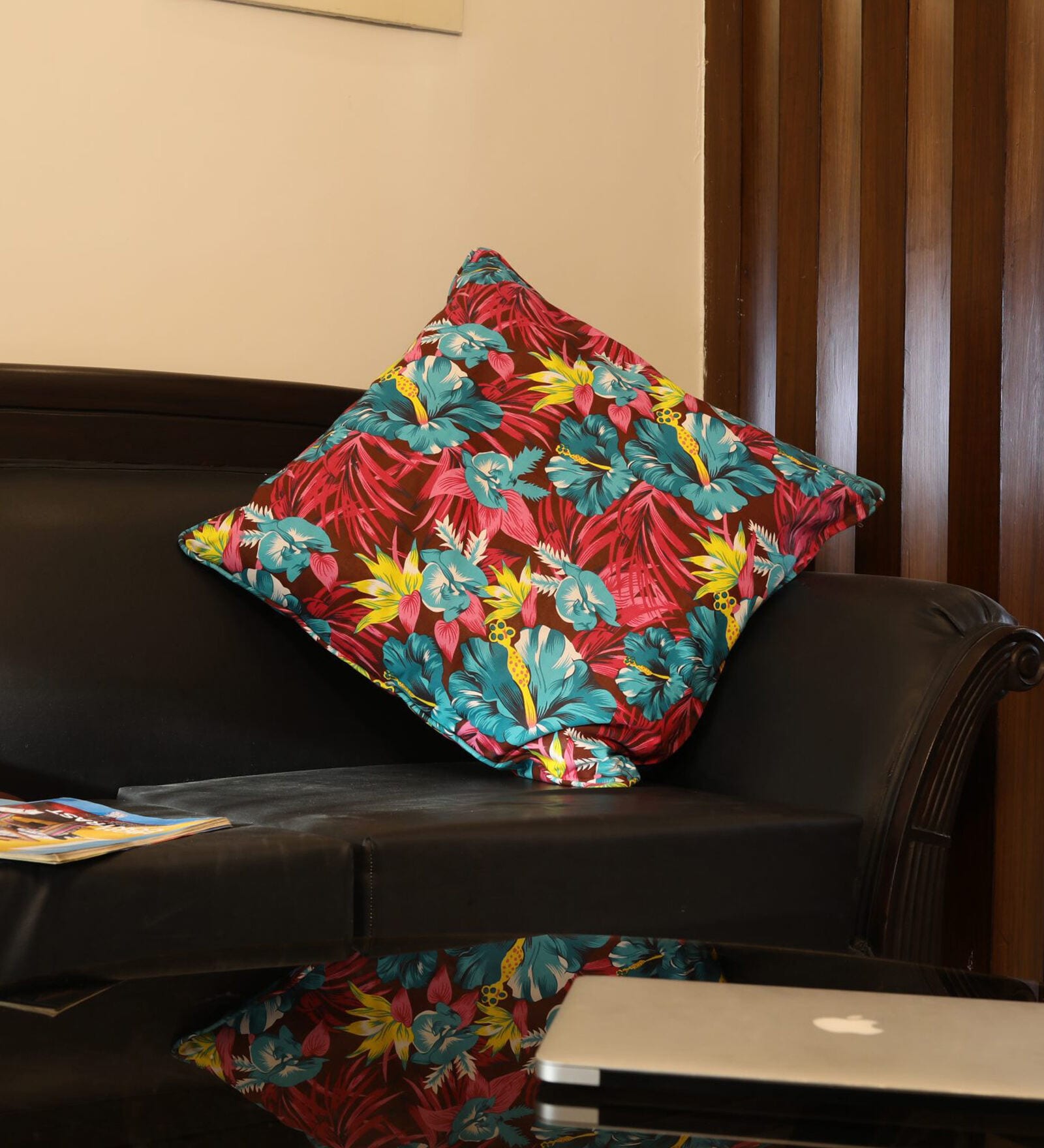 Multicolor Floral 100% Cotton 16 x 16 Inches Cushion Cover