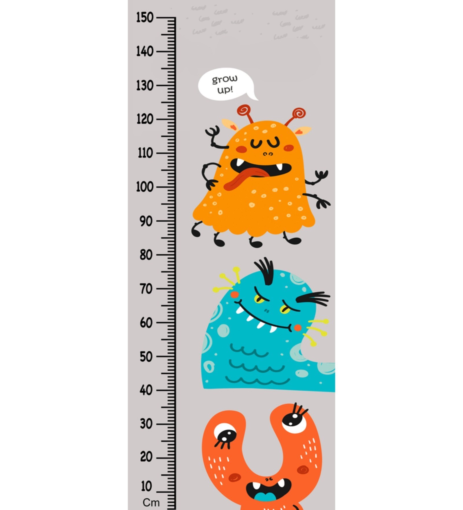Funny Monster in Multicolour Height Chart