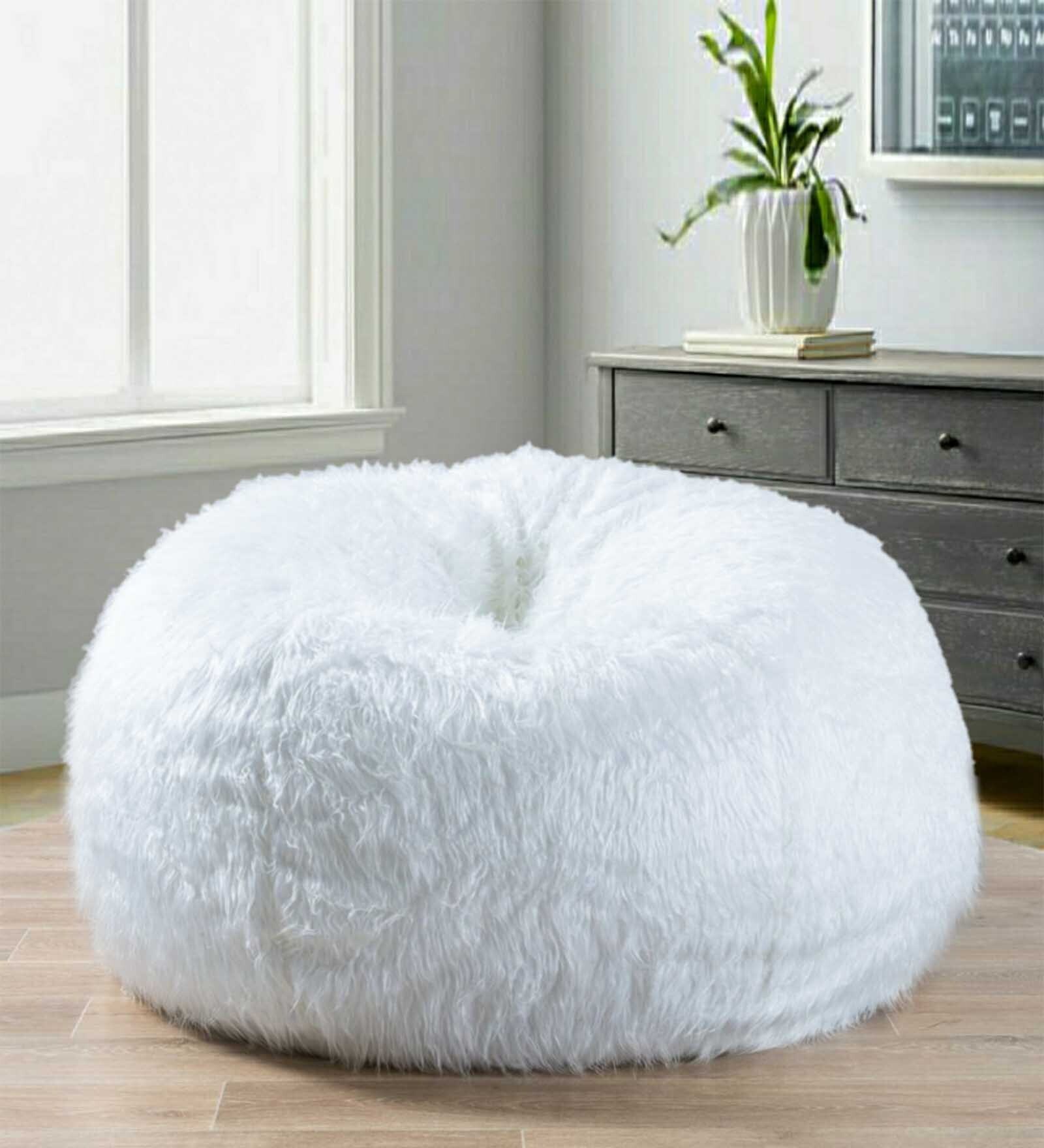 Buy Fur XXXL Fabric Bean Bag Cover In White Colour At 32 OFF By Deeku   Fur Xxxl Bean Bag Cover In White Colour By Deeku Art Fur Xxxl Bean Bag Cover In White Colour By Deek Akzqfn 