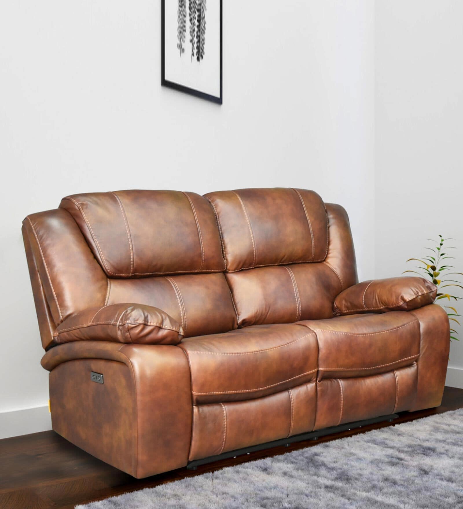 Buy Fusion Leather 2 Seater Manual Recliner In Brown Colour At 51 Off By Royaloak Pepperfry 3013