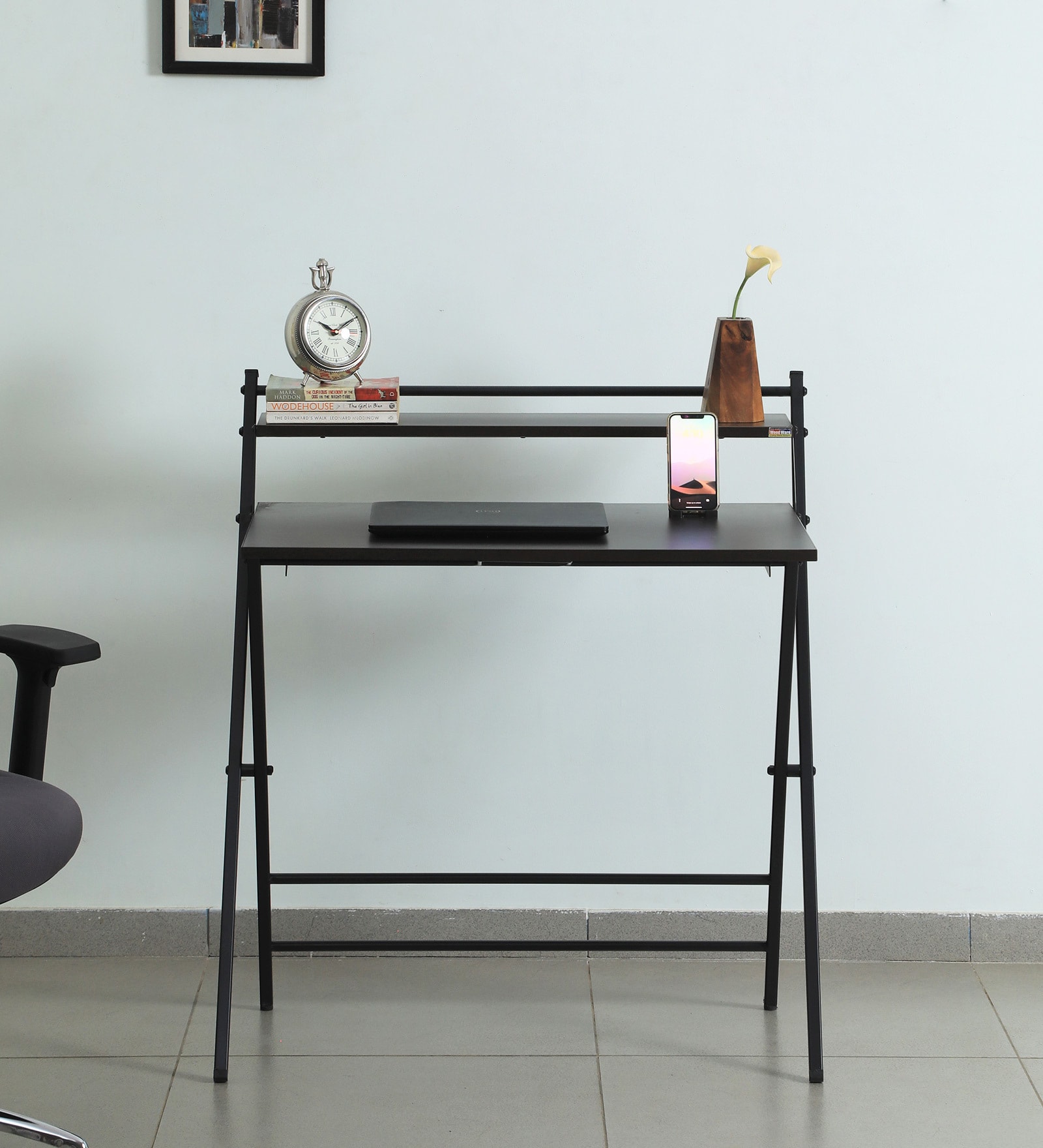 Futura Folding Study Table in Black Colour