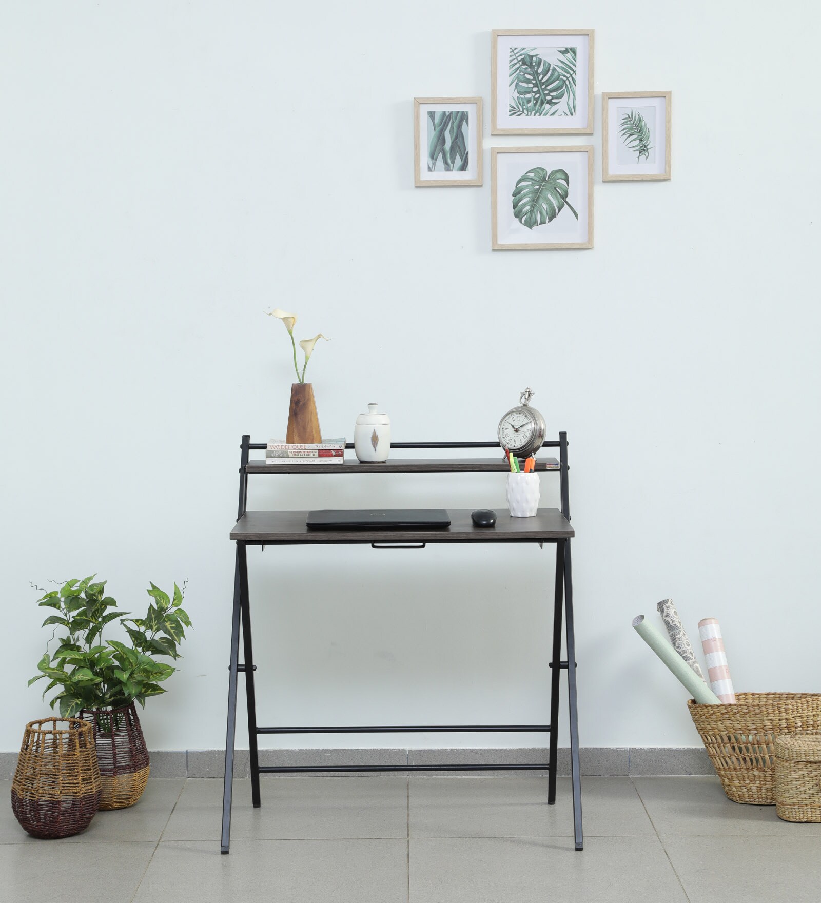 Futura Folding Study Table in Coach Wood Finish