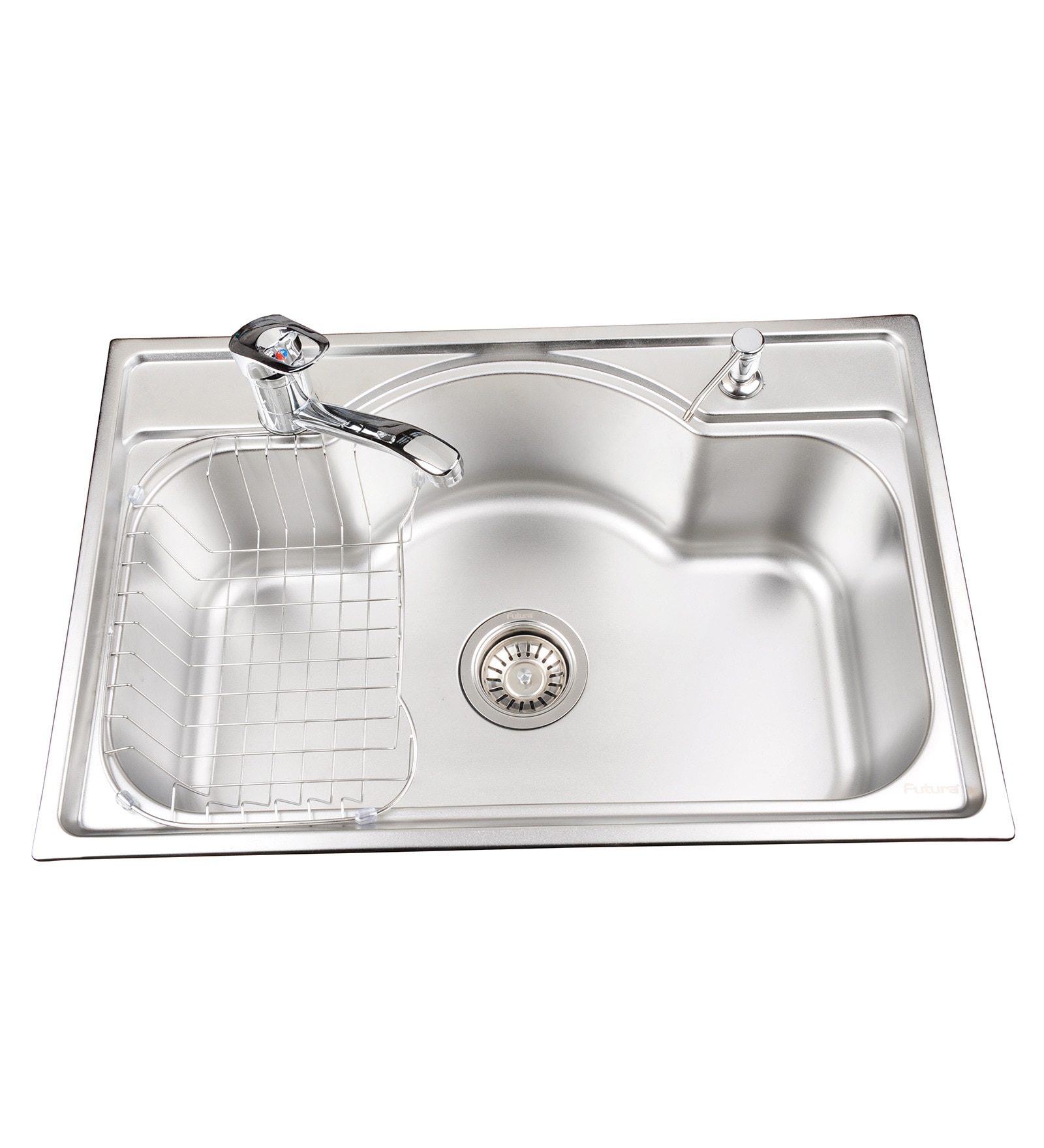 Buy Futura Stainless Steel Single Bowl Kitchen Sink with Drainer FS