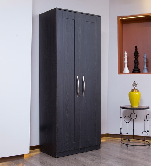 Buy Fumes Ashrich Two Door Wardrobe In Dark Wenge Colour By F9