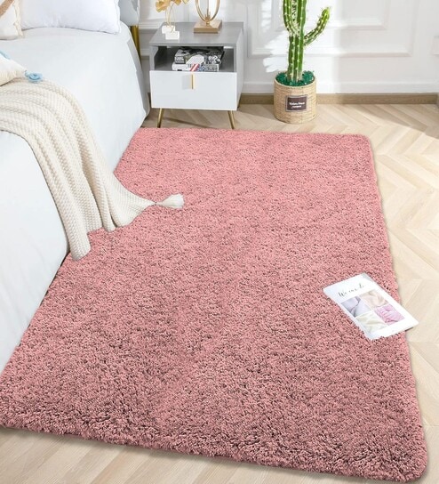 Fuscia Solid Microfiber 4 X 6 Feet Tufted Carpet-image-23