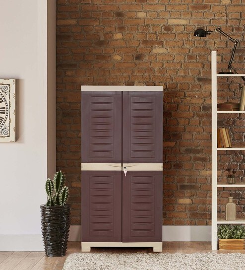 Buy Fusion Medium Plastic Shoe Cabinet In Globus Brown Beige