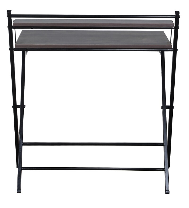 Buy Foldable Study Table in Coach Wood Finish by Woodware Online