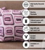 Fuchsia Polyester Geometric 16x16 inches Cushion Covers Set of 3