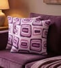 Fuchsia Polyester Geometric 18x18 inches Cushion Covers Set of 2