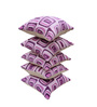 Fuchsia Polyester Geometric 18x18 inches Cushion Covers Set of 5
