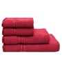Red Solid 500 GSM Cotton Towel Sets (Set of 4)