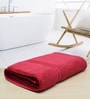 Fuchsia Red Solid 500 GSM Cotton Bath Towel