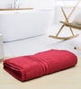 Fuchsia Red Solid 500 GSM Cotton Bath Towel