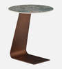 Fuji Marble Top End Tables In Green & Brown Colour