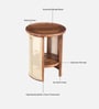 Fujiwara Mango Wood End Table In Tubbaq Finish