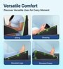 Full Back Memory Foam Bed Wedge 20 X 7 Inch In White & Black Colour