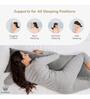 Full Body Microfibre 53 x 16 Inch Pillow in Grey Colour