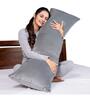 Full Body Microfibre 53 x 16 Inch Pillow in Grey Colour