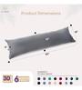 Full Body Microfibre 53 x 16 Inch Pillow in Grey Colour