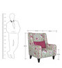 Fumingo Wing Chair with Cushion in Floral Design