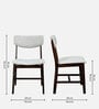 Fumio Solid Wood 4 Seater Dining Set In Walnut & Beige Finish