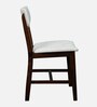 Fumio Solid Wood 4 Seater Dining Set In Walnut & Beige Finish